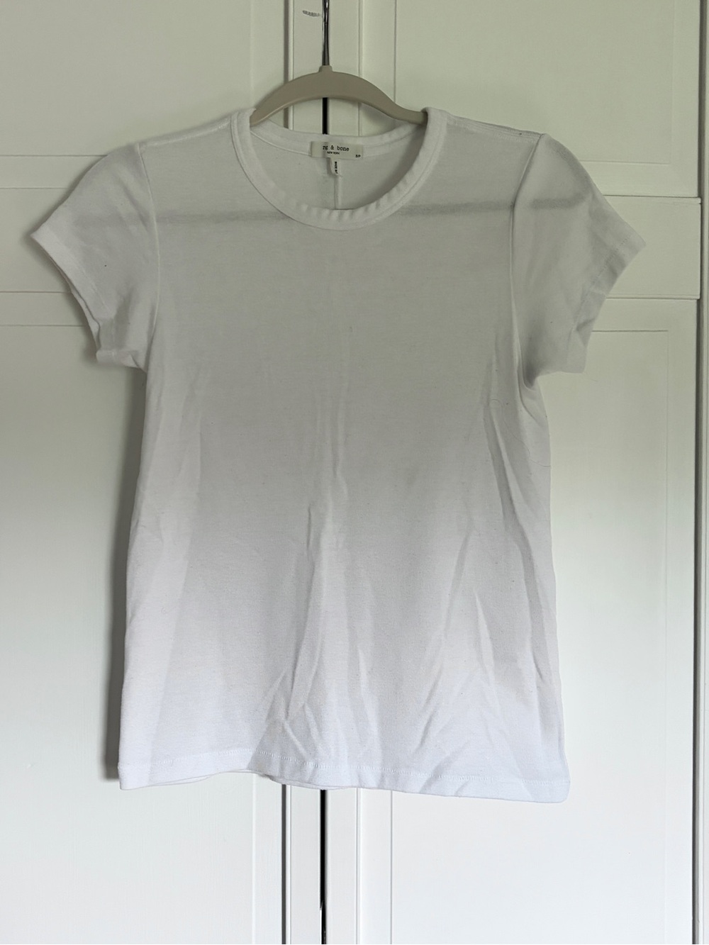 Rag & Bone White Short Sleeve Crewneck Tee